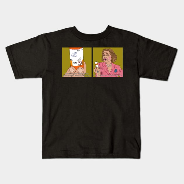 "Drowsy Eye" Lucille Kids T-Shirt by motelgemini